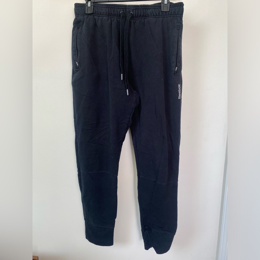 Black Reebok joggers